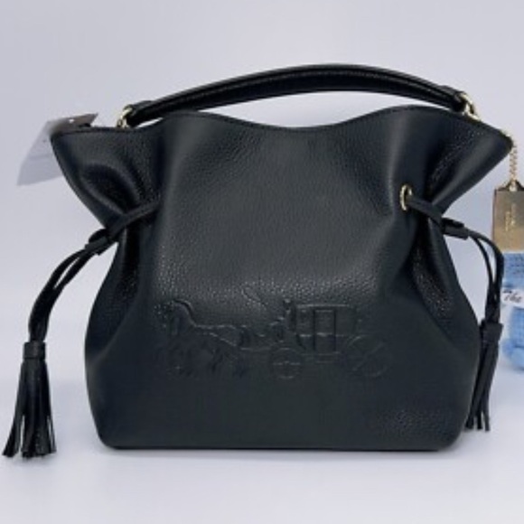 COACH CA213 Andy Horse And Carriage Black Leather Tassel - Missing CB Strap - Picture 1 of 10